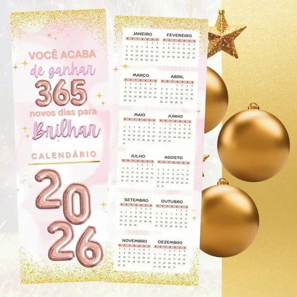 Calendário Marca Página