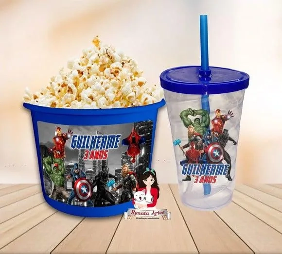 Kit Cinema Personalizado Avengers Vingadores