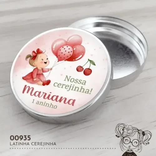 Latinha Adesivada Cerejinha - 00935