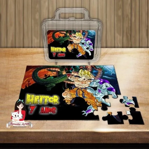 Quebra Cabeça Personalizado na Maleta Dragon Ball