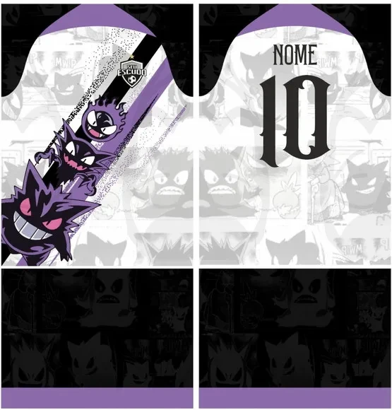 Arte Vetor Camisa Interclasse Pokemon Fantasma Mod-756