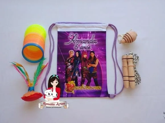 Mochila Boa Infância Tema Descendentes 3 Azul