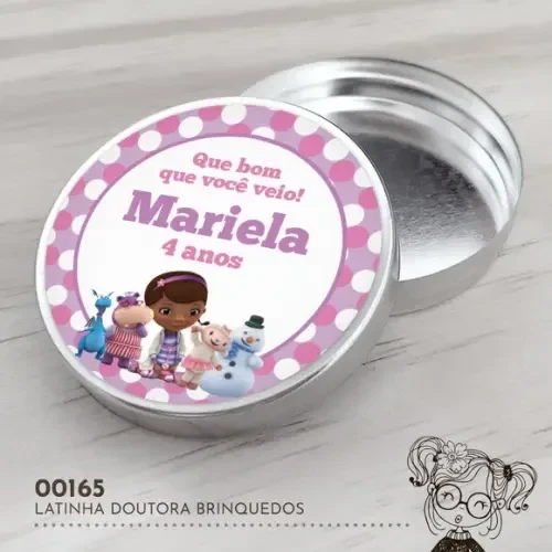 Latinha Adesivada Doutora Brinquedos - 00165