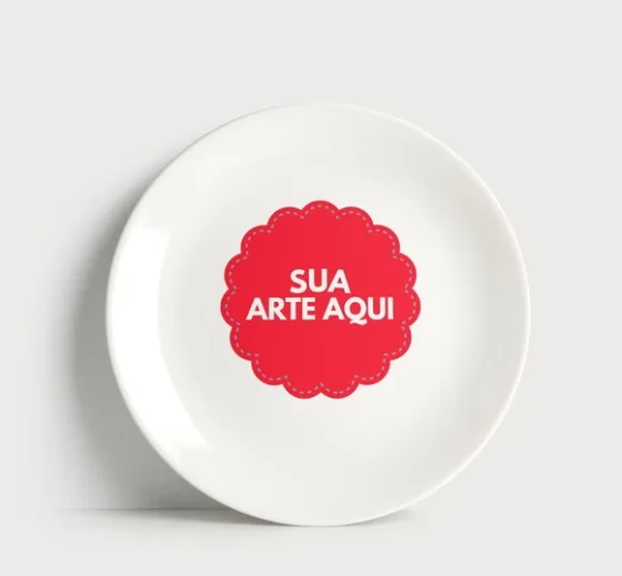 Prato de Porcelana Personalizado: Sua Foto ou Arte