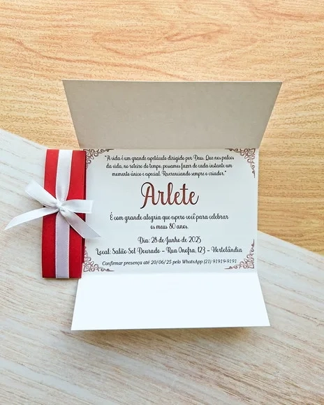 Convite de Aniversário Adulto - Pequeno