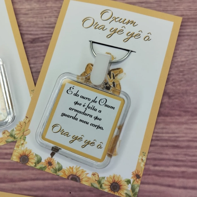 55 Unidades - Chaveiro Orixá Oxum Personalizado Lembrancinhas