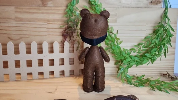Boneco Ursinho de Feltro - Chamar Chat