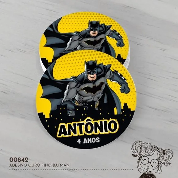 Adesivo Água Ouro Fino Batman - 00842
