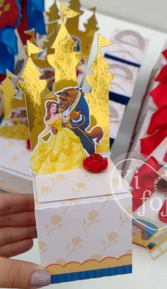 Kit 30 Lembrancinhas a Bela e a Fera