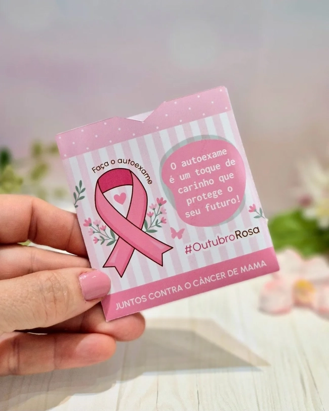 Embalagem para Chá Outubro Rosa - Não Acompanha Chá