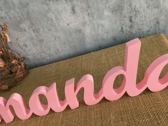 Letras Decorativas em MDF - Linha Cursiva