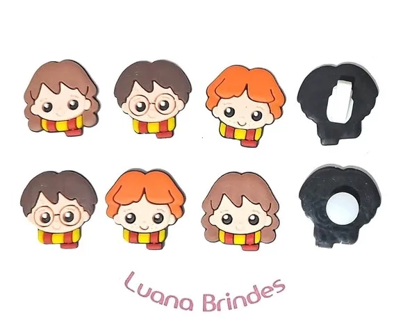 Harry Potter com Adaptador pra Crocs ou Tênis - 6 Unidades