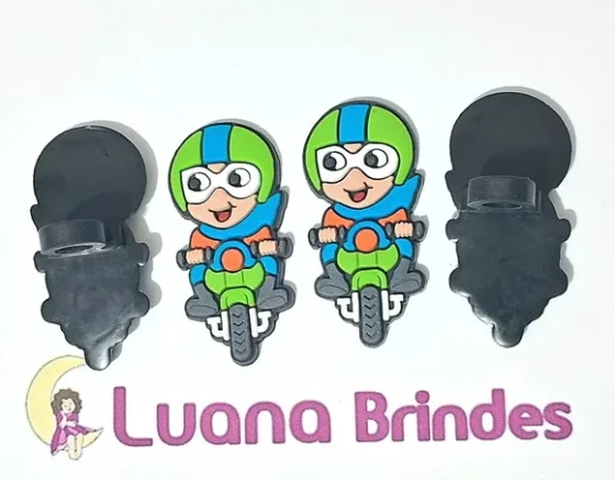 Ponteira P/lápis Motoqueiro Emborrachado Pacotes 6 Unidades