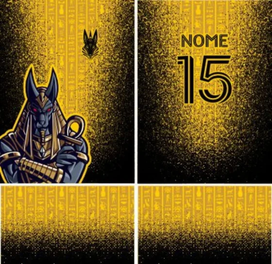 Arte Vetor Camisa Anubis Dourado Interclasse Mod-200