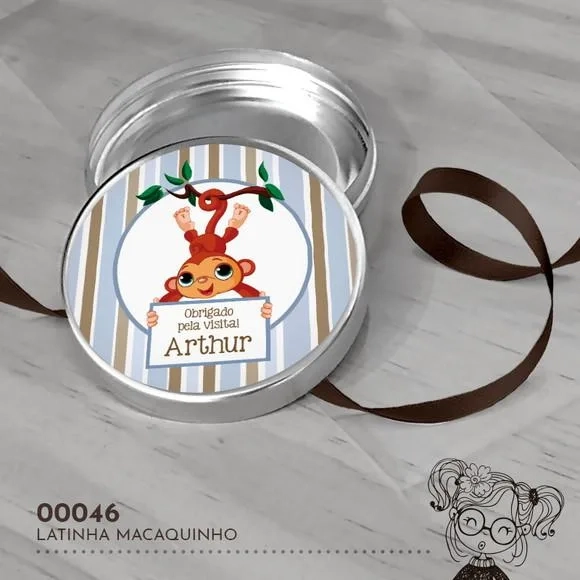 Latinha Adesivada Macaquinho - 00046