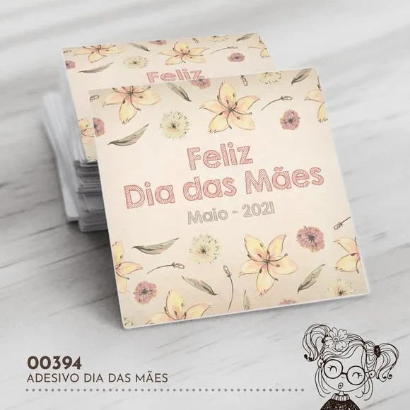 Adesivo Quadrado Dia das Mães - 00394