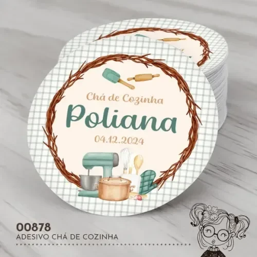 Adesivo Redondo Chá de Cozinha - 00878