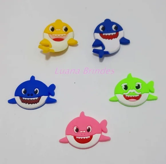 Aplique Baby Shark Emborrachado Variados Pct com 10 Unidades
