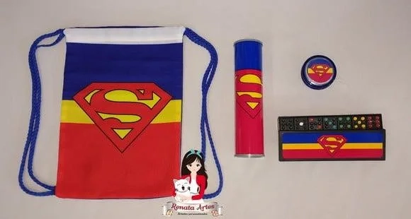 Kit Jogos na Mochila Super Homem