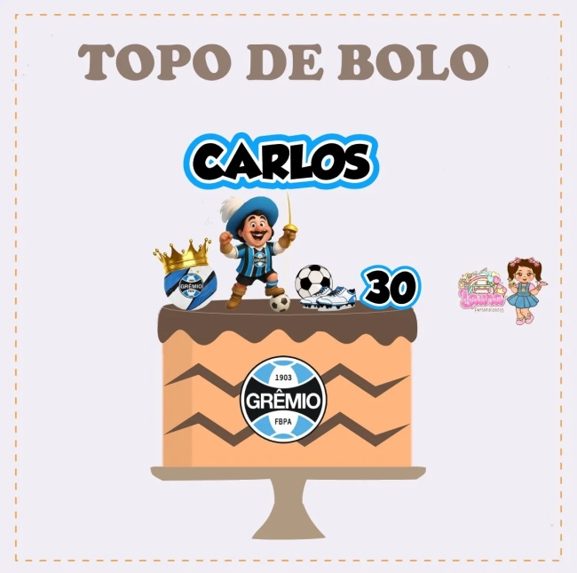 Kit Festa Só Um Bolinho GREMIO - Decoração de Festa