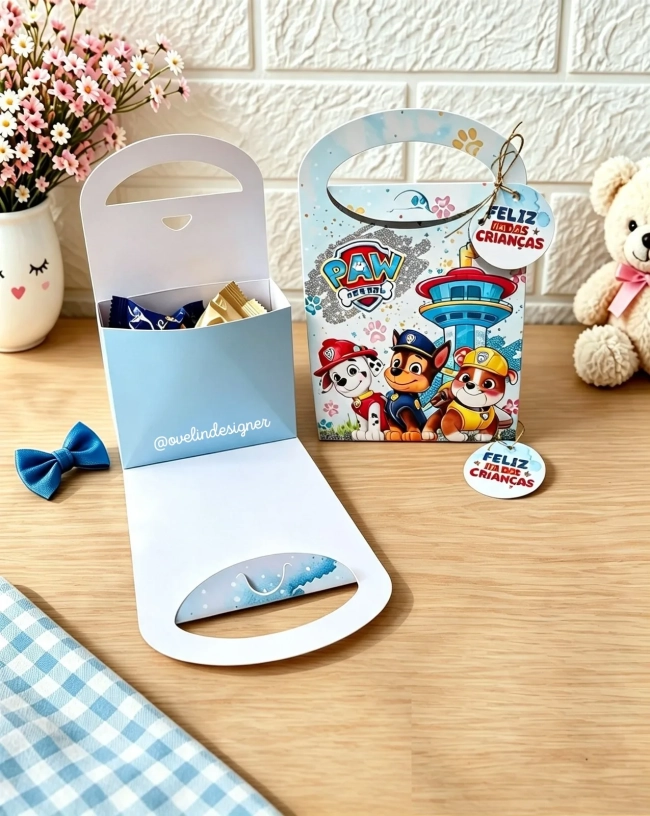 Caixa Maleta Personalizada para Lembrancinha de Festa Infantil