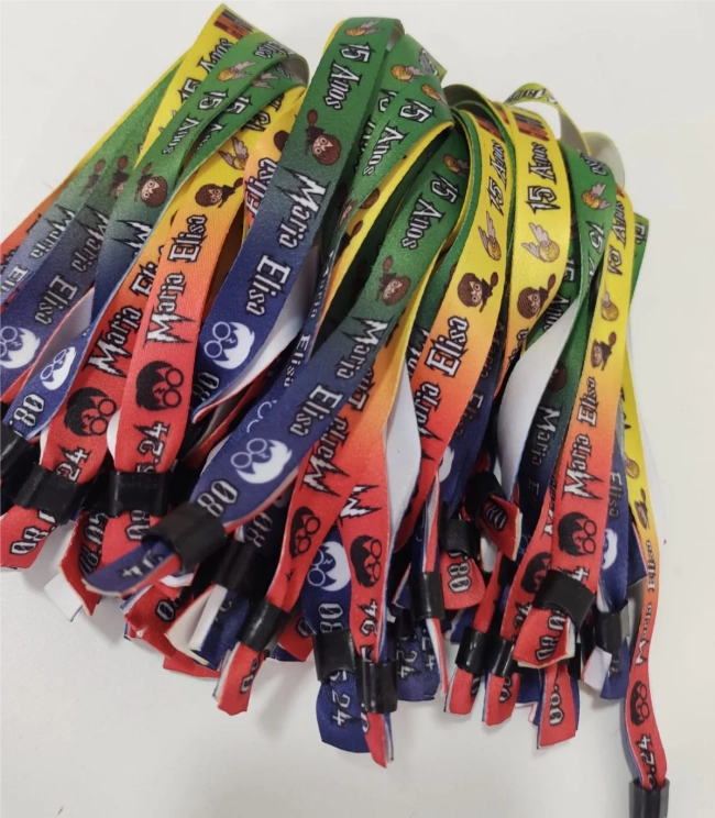 Pulseiras Personalizadas de Tecido Festas e Eventos !