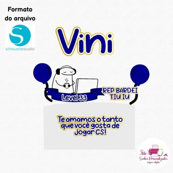 Arquivo Digital - Topo de Bolo Flork Gamer