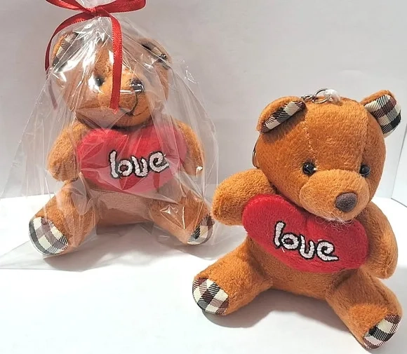 Chaveiro Urso de Pelúcia 10cm Pacotes com 1 Peça