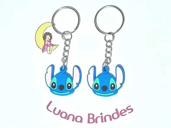 Chaveiro Stitch 2,5cm Emborrachado Pacote com 6 Unidades