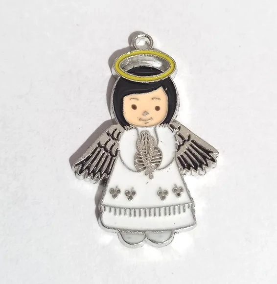 Pingente Anjo Metal Prata - 4 Unidades