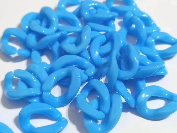 Elo para Corrente de Plástico Azul (19mm) - 100 Unid