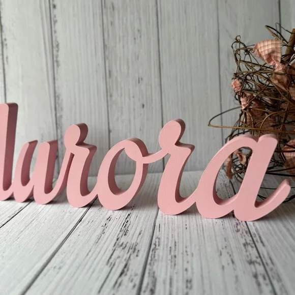 Nomes de mdf Linha Cursiva- Decoração Bebê