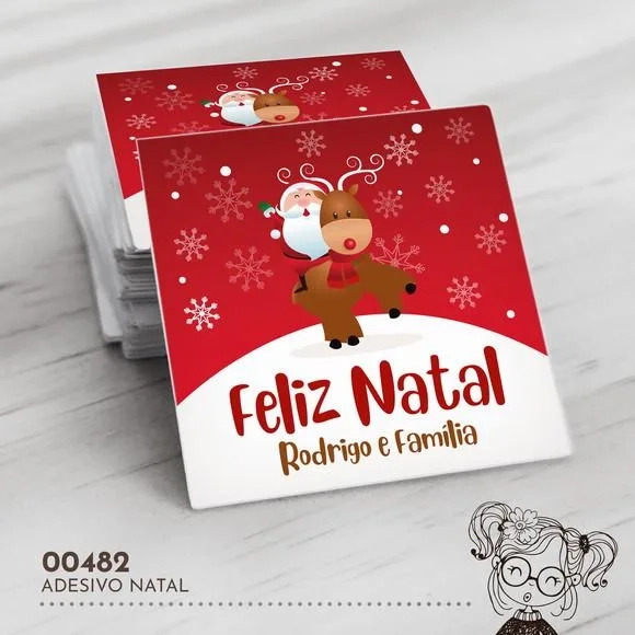 Adesivo Quadrado Natal - 00482