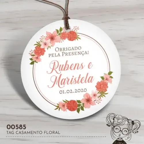 Tag Redonda Casamento - 00585