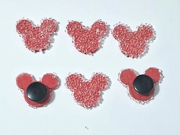 Pins de Crocs Minnie Eva com Pedrinhas Pacote com 6 Unidades