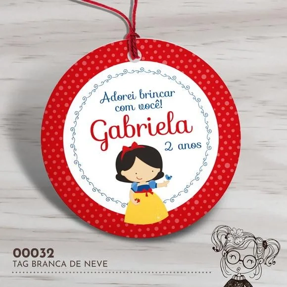 Tag Redonda Branca de Neve - 00032