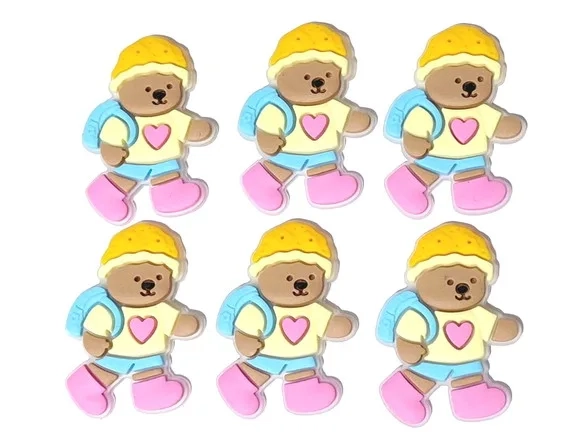 Aplique Urso Bobbie Goods Emborrachado Pacote com 6 Unidades
