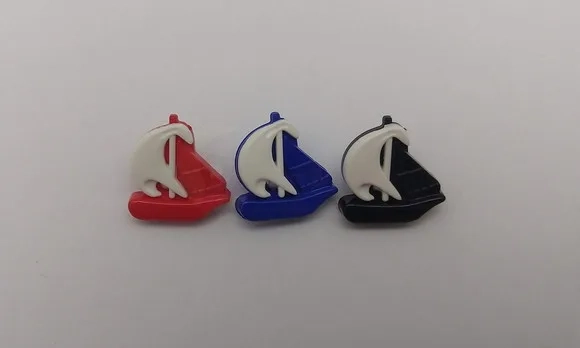 Botão de Barquinho de 1,7cm- 15 unidades