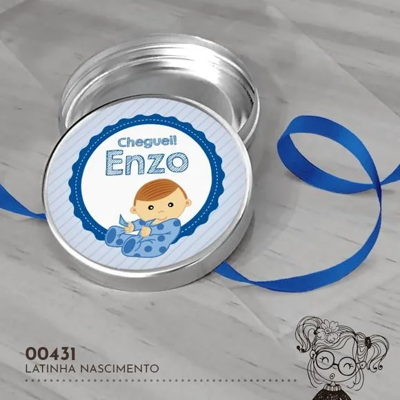 Latinha Adesivada Nascimento - 00431