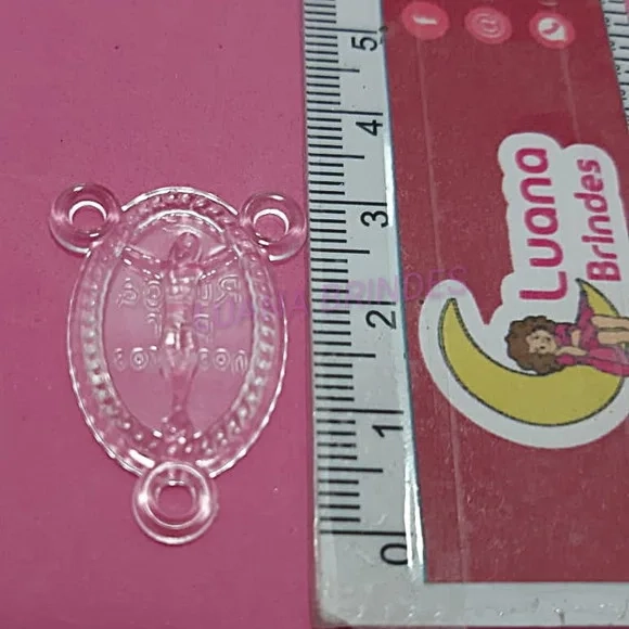 Entremeio Jesus Rogai de Acrilico 3,2cm Pct 10 Unidade