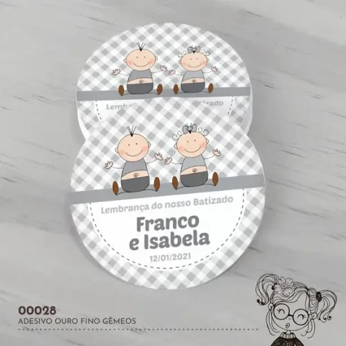 Adesivo Água Ouro Fino Gêmeos - 00028