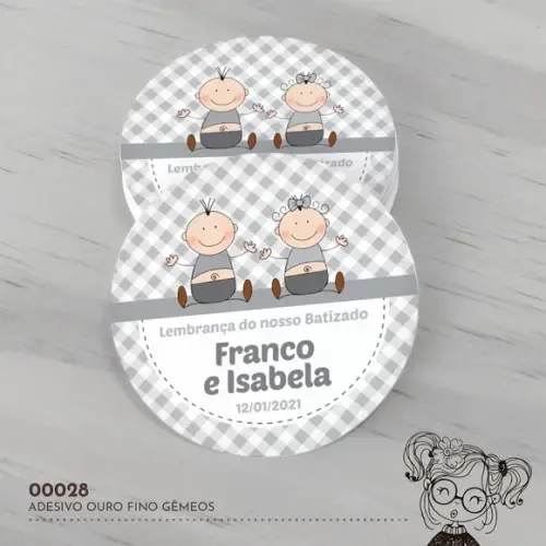 Adesivo Água Ouro Fino Gêmeos - 00028