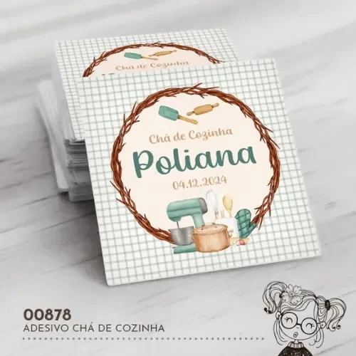 Adesivo Quadrado Chá de Cozinha - 00878