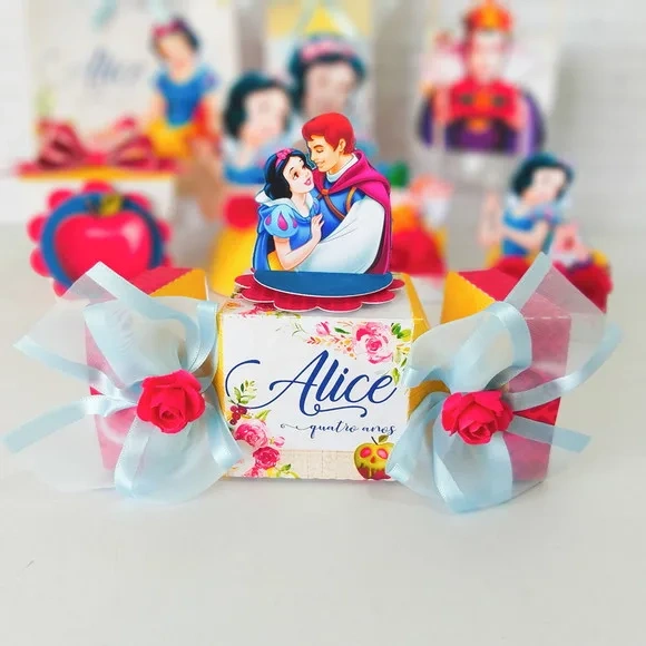 Kit 60 Lembrancinhas Branca de Neve