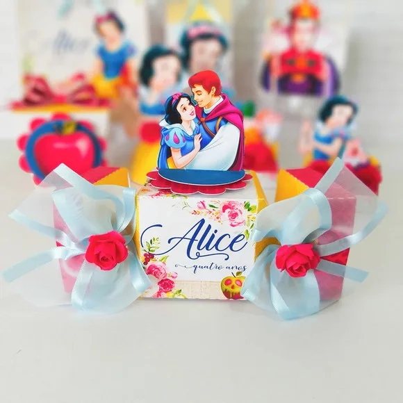 Kit 60 Lembrancinhas Branca de Neve