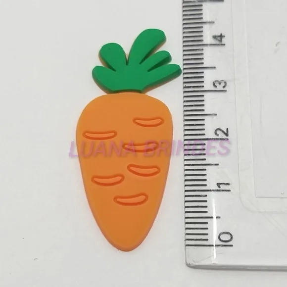 Aplique Emborrachado de Cenoura - pct com 10 unid