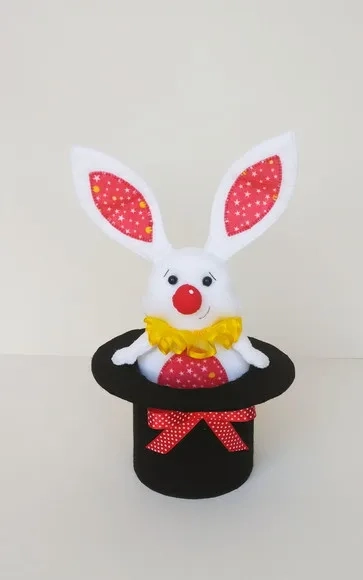 Combo Centro de Mesa Cartola com Coelho 10 Peças