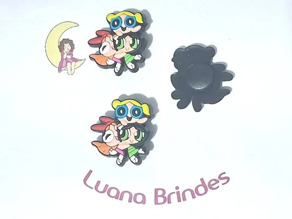 Pins de Crocs Meninas Super Poderosas Pacote com 4 Unidades