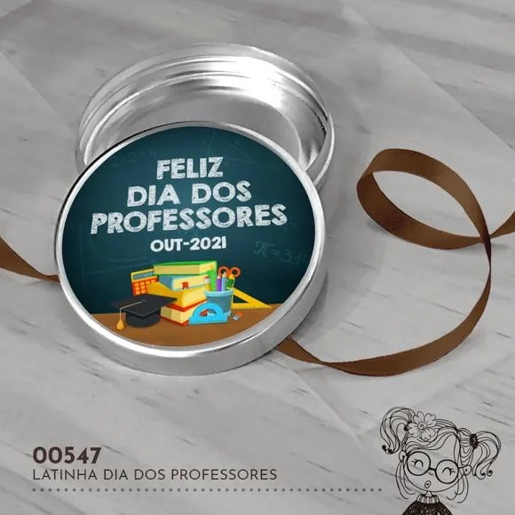 Latinha Adesivada Dia dos Professores - 00547