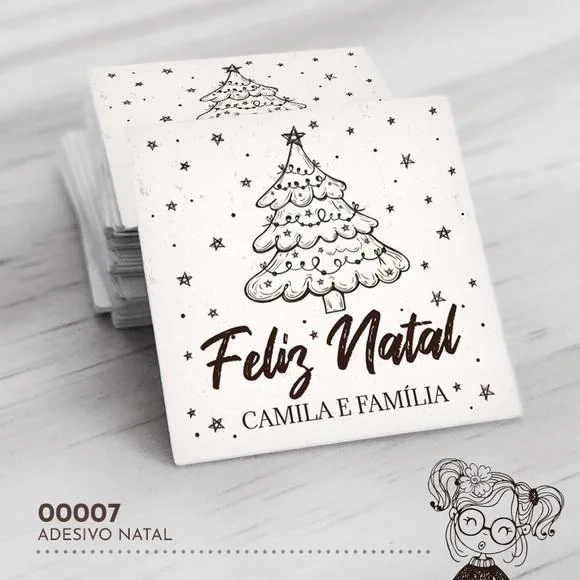 Adesivo Quadrado Natal - 00007
